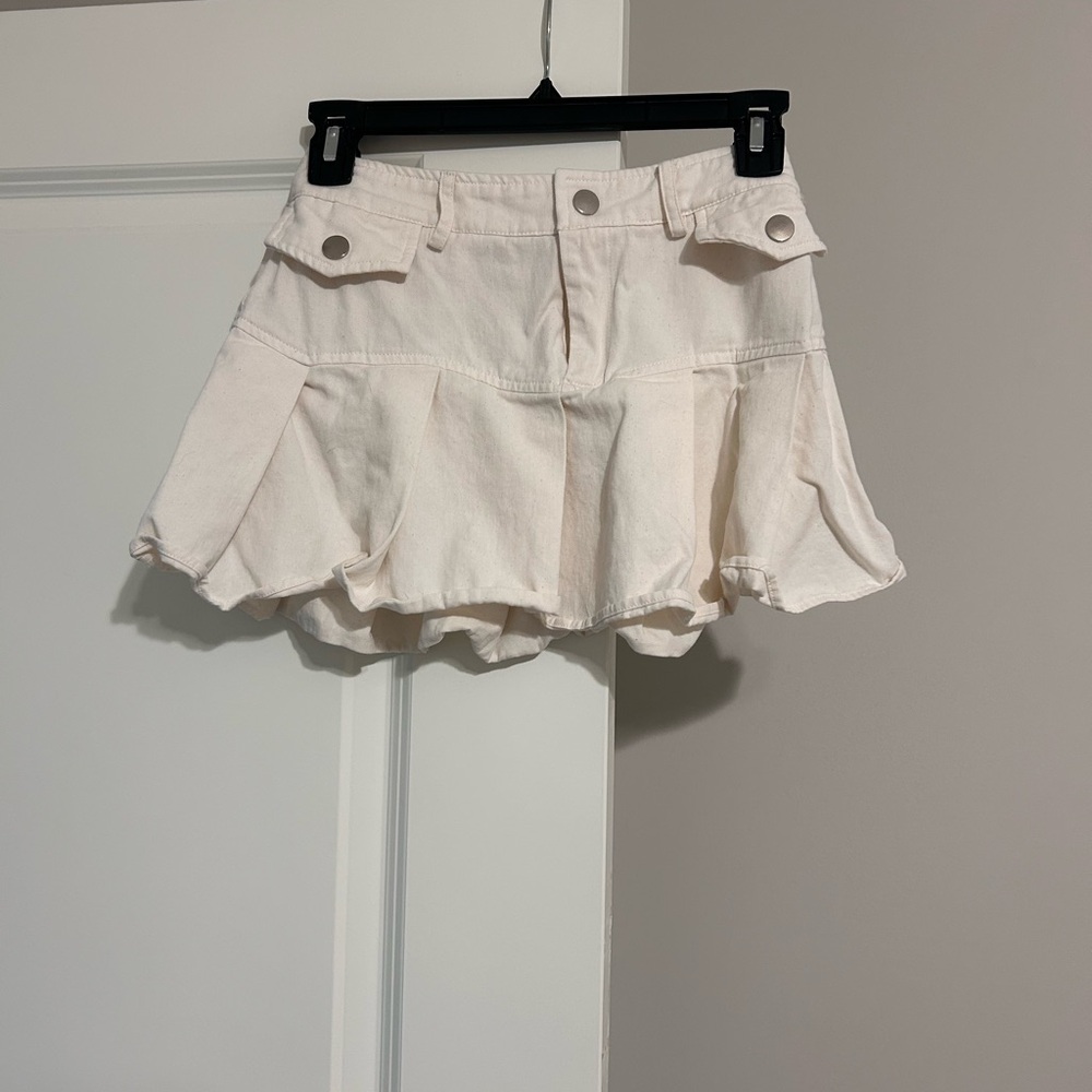 Altar'd State Cream Mini Skirt